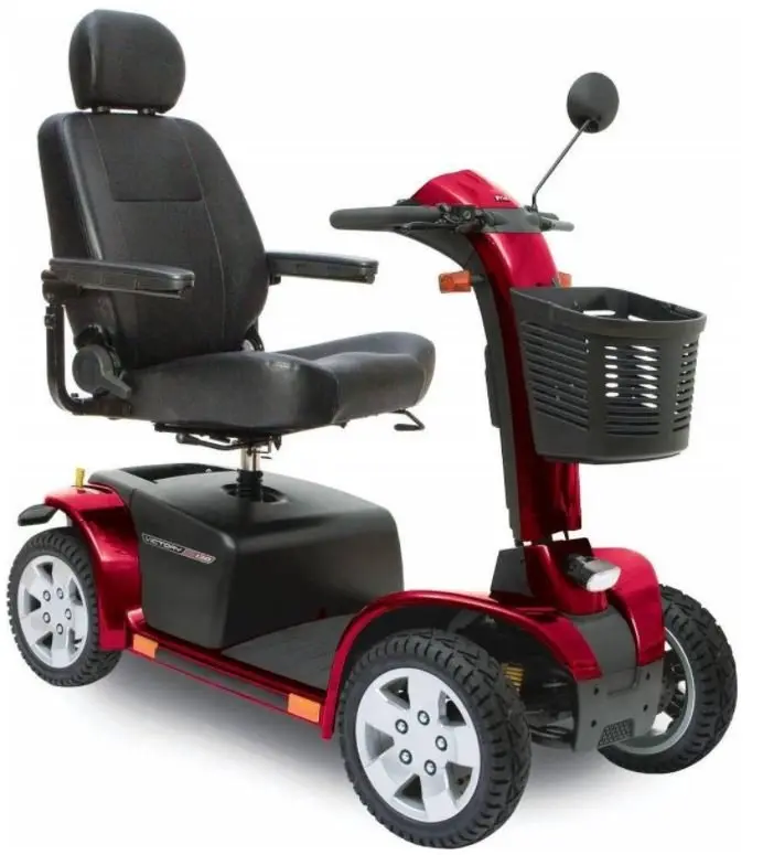 Scooter électrique - Victory 130XL - 4 roues - 10km/h - rouge - Poids max. 158kg