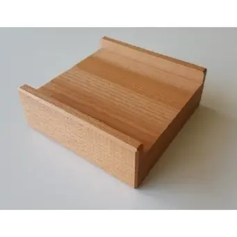 Plot de surélévation - bois - Longueur 14cm - Largeur 14cm - Hauteur 4.5cm - bords ouverts