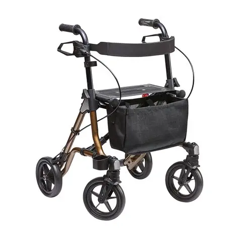 Rollator - Taima S GT - 4 roues - Aluminium - pliable - bronze