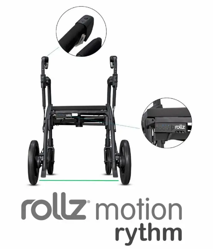 Rollator ROLLZ MOTION RHYTHM - 1 Laser -  Rollz Gestellfarbe matt schwarz