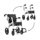 Rollator/Rollstuhl ROLLZ MOTION²  -  2-in-1 - Farbe weiss