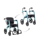 Déambulateur/fauteuil roulant ROLLZ MOTION²  -  2-en-1 - couleur island bleu