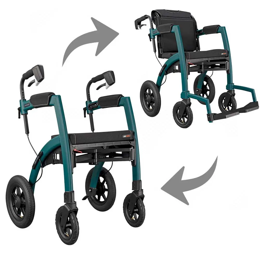 Rollator/Rollstuhl ROLLZ MOTION² PERFORMANCE - Farbe Dschungelgrün 