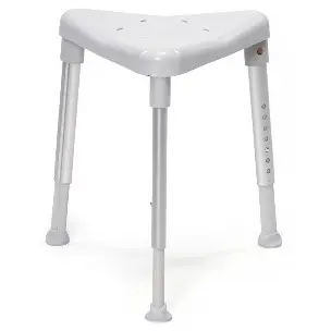 Siège de douche EDGE triangulaire - version standard -  hauteur 42-57cm -  couleur gris