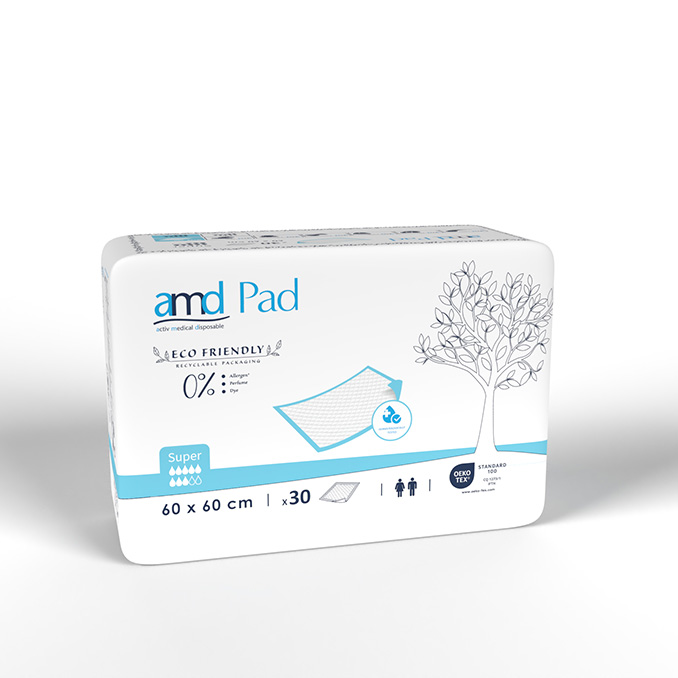 Alèse - AMD - 60x60cm - Utilisation à usage unique - 4 gouttes - 30 unités
