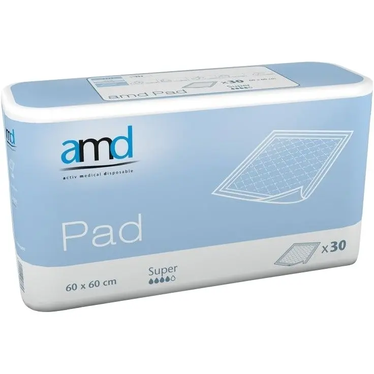 Alèse - AMD - 60x60cm - Utilisation à usage unique - 4 gouttes - 30 unités