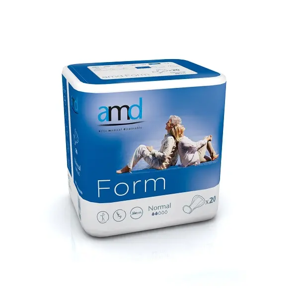 Anatomische Inkontinenzeinlage - AMD Form - normal - 2 Tropfen - 20 Stk