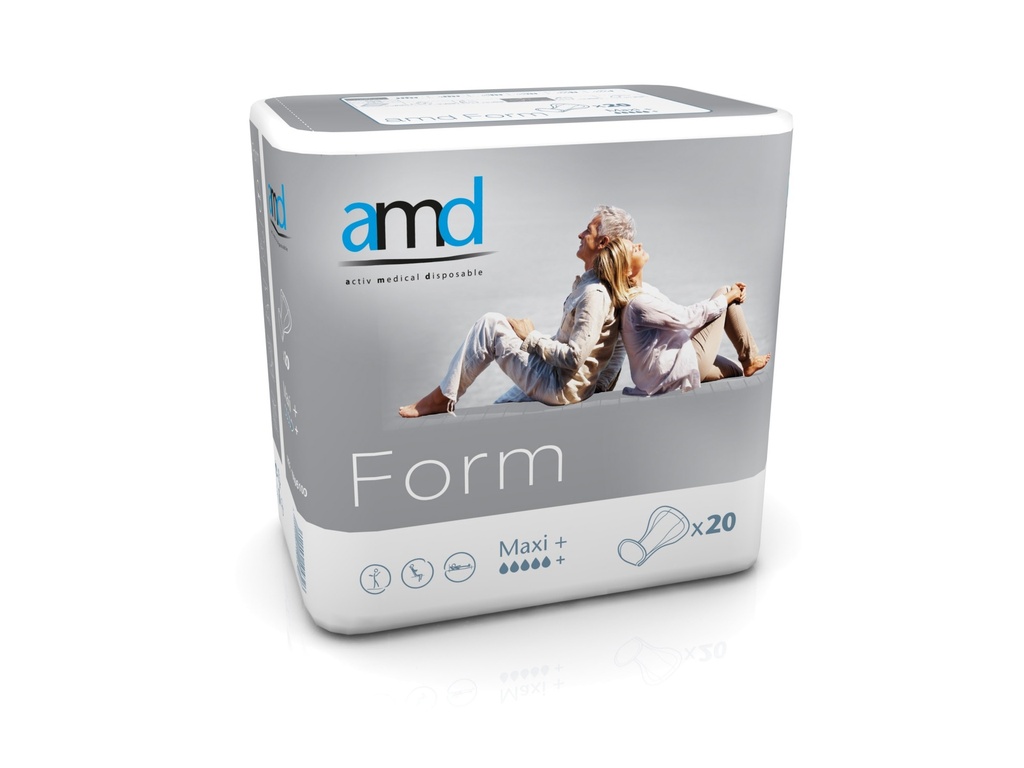 Anatomische Inkontinenzeinlage - AMD Form - Maxi+ - 5+ Tropfen