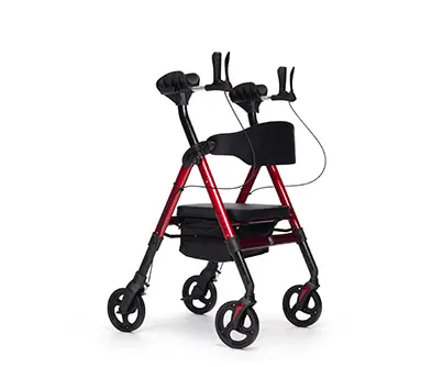 Rollator bariatrique avec appuis anté brachiaux Goliat Artro Vermeiren coloris argent
