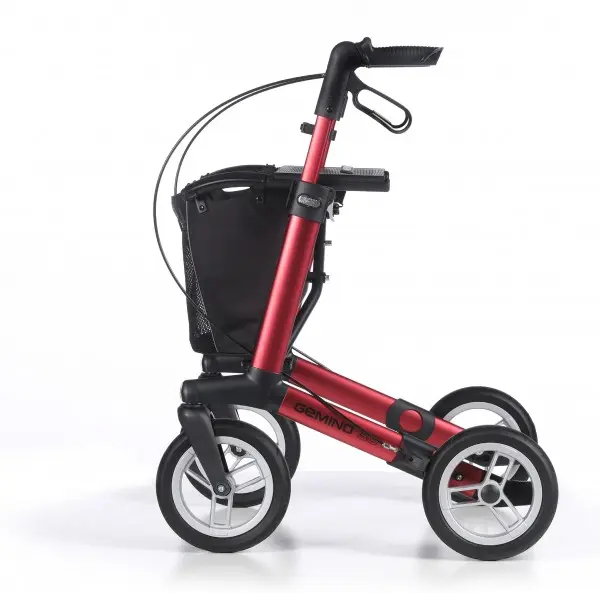  Rollator - Gemino 30 M Comfort - 4 roues - pliable - rouge