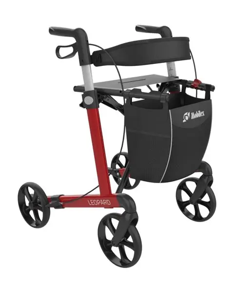 Rollator Leopard L - Aluminium - rouge - 62 cm