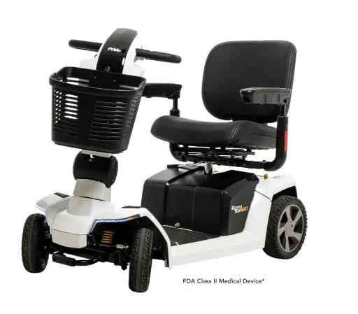 [5475] Scooter électrique - Jazzy Zero Turn ZT10 - 4 roues - 10km/h - Blanc - Poids max. 180kg