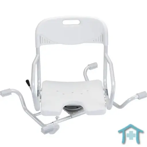 [5569] Siège de bain - Bano - blanc - avec accoudoirs - assise pivotante
