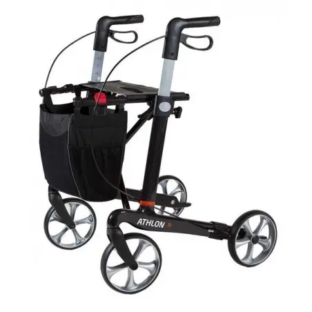 [5072] Rollator - Athlon - 4 Räder - Karbon - faltbar - anthrazit - Größe L