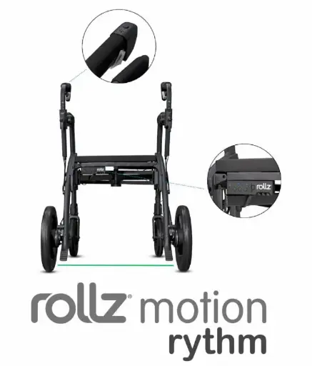 [2749] Déambulateur ROLLZ MOTION RHYTHM  châssis noir mat