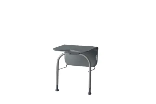 [5582] Wandduschsitz RELAX - Farbe grau - ohne Armlehnen - mit Stützbein - ohne Rückenkissen