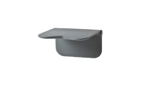 [5588] Siège de douche mural RELAX - couleur gris - sans accoudoirs - sans pieds - sans coussin de dossier
