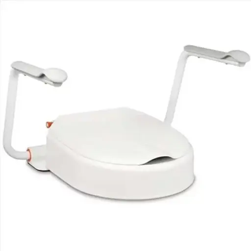 [5895] Toilettensitzerhöhung HI-LOO FIX II mit Armlehnen - Höhe 10cm