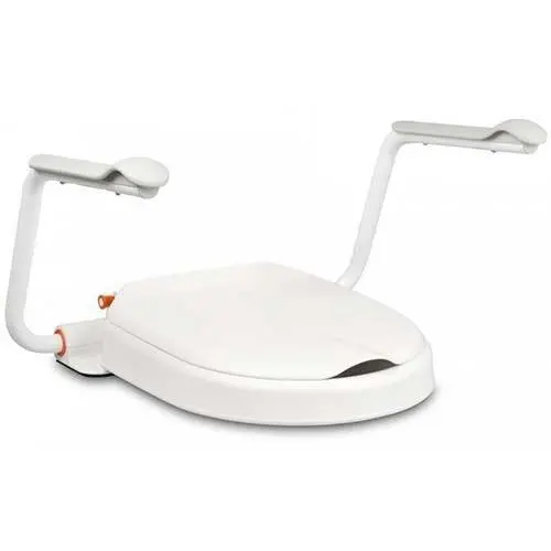 [5896] Toilettensitzerhöhung HI-LOO FIX II mit Armlehnen - Höhe 6cm