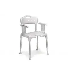[6024] Tabouret de douche SWIFT avec dossier et accoudoirs - couleur gris -  version standard