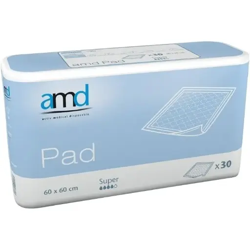 [6496] Alèse - AMD - 60x60cm - Utilisation à usage unique - 4 gouttes - 30 unités
