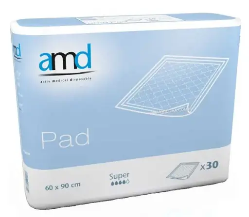 [6497] Alèse - AMD - 60x90cm - Utilisation à usage unique - 4 gouttes - 30 unités