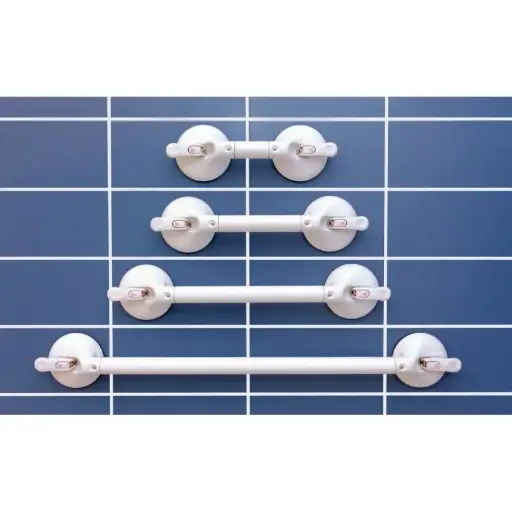[6302] Barre d'appui droite - MOB - Longueur 210mm - blanc - à ventouses