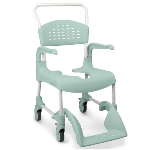 [6907] Chaise de douche-toilette CLEAN hauteur 55 cm - ouverture du siège avant - couleur vert Lagon
