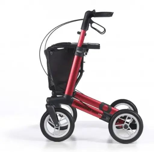 [17002]  Rollator - Gemino 30 M Comfort - 4 roues - pliable - rouge