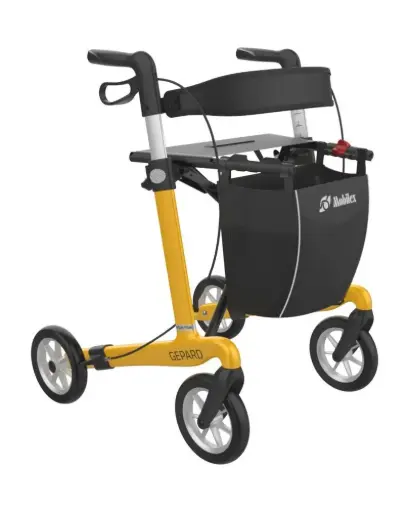 [17040] Rollator Gepard L - Carbon - Jaune HS 62 cm 