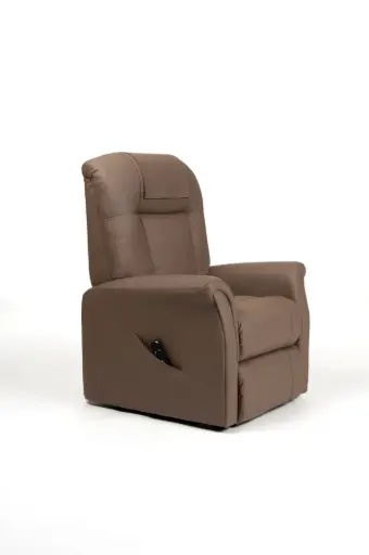 [17104] Fauteuil releveur ONTARIO II SKAI taupe