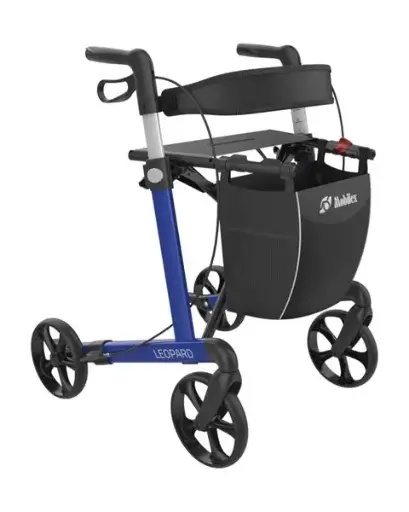 [19831] Rollator Leopard L - Aluminium - bleu - 62 cm